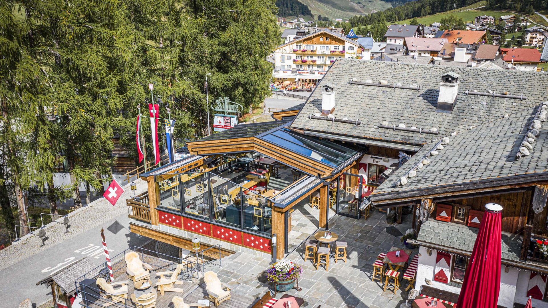 Après-Snow-Treff in Samnaun. Apès-Ski Bar-Club-Disko