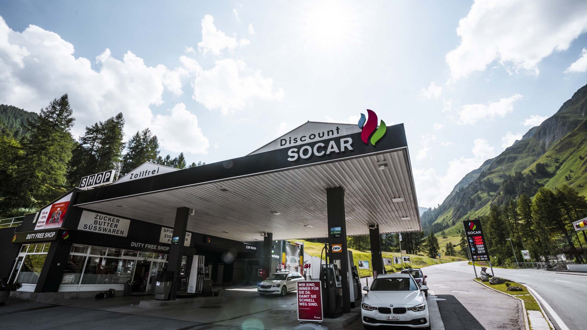 Samnaun: cheap gas Samnaun: cheap gas